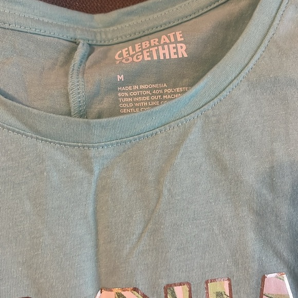 Teal muscle tee tank top - Picture 3 of 4